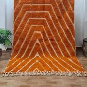 Tapis berbere en laine pure orange