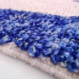 Moroccan Berber rug Boujaad ecru with colorful and mottled patterns 306x228cm