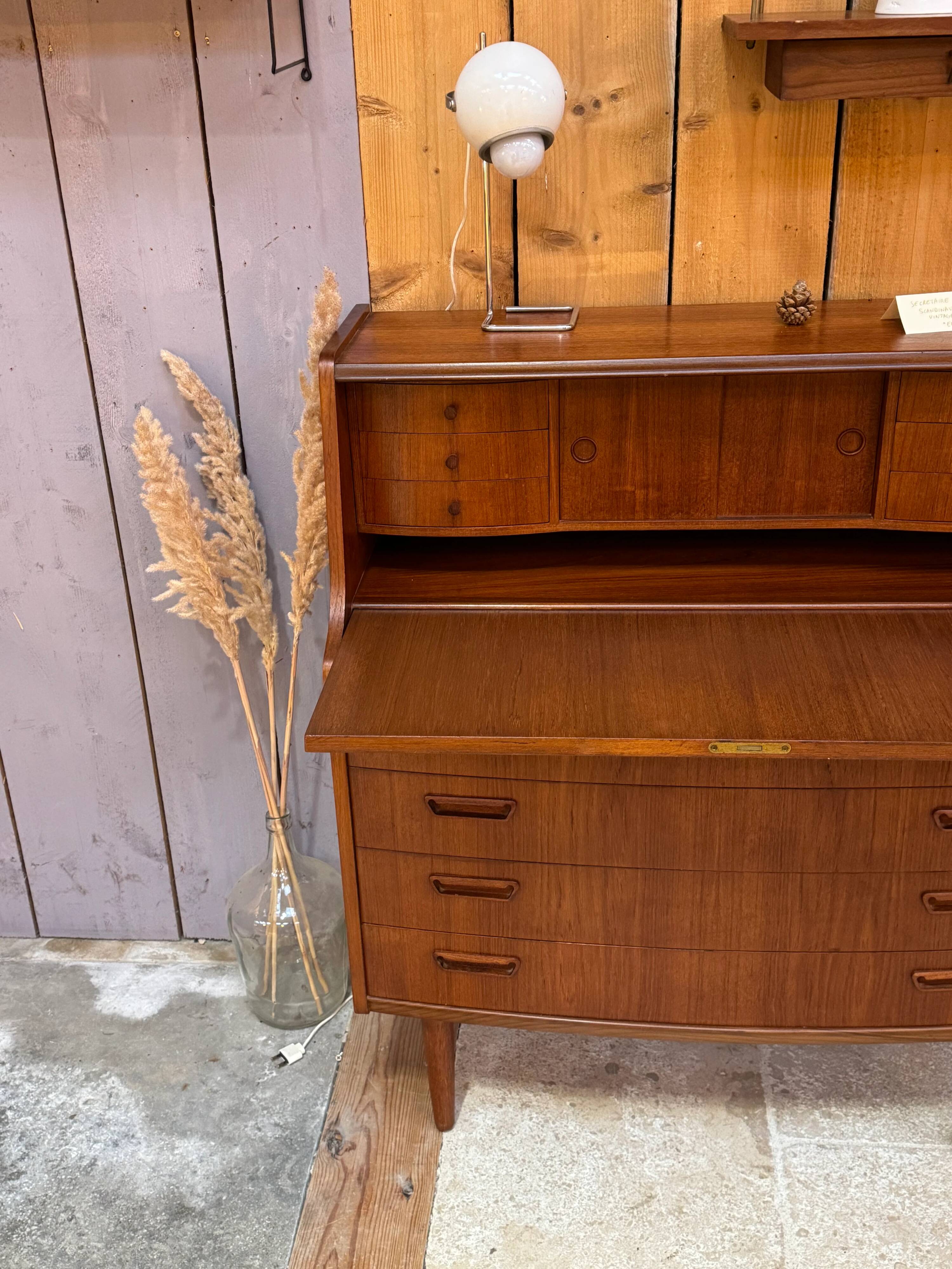 Vintage Scandinavian teak secretary "Alton" by Poul M. Jessen for Viby J Mobelfabrik