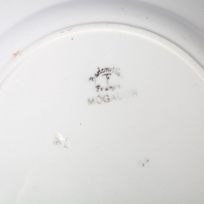 Badonviller Fenal round dish. France model Mogador. French Antique