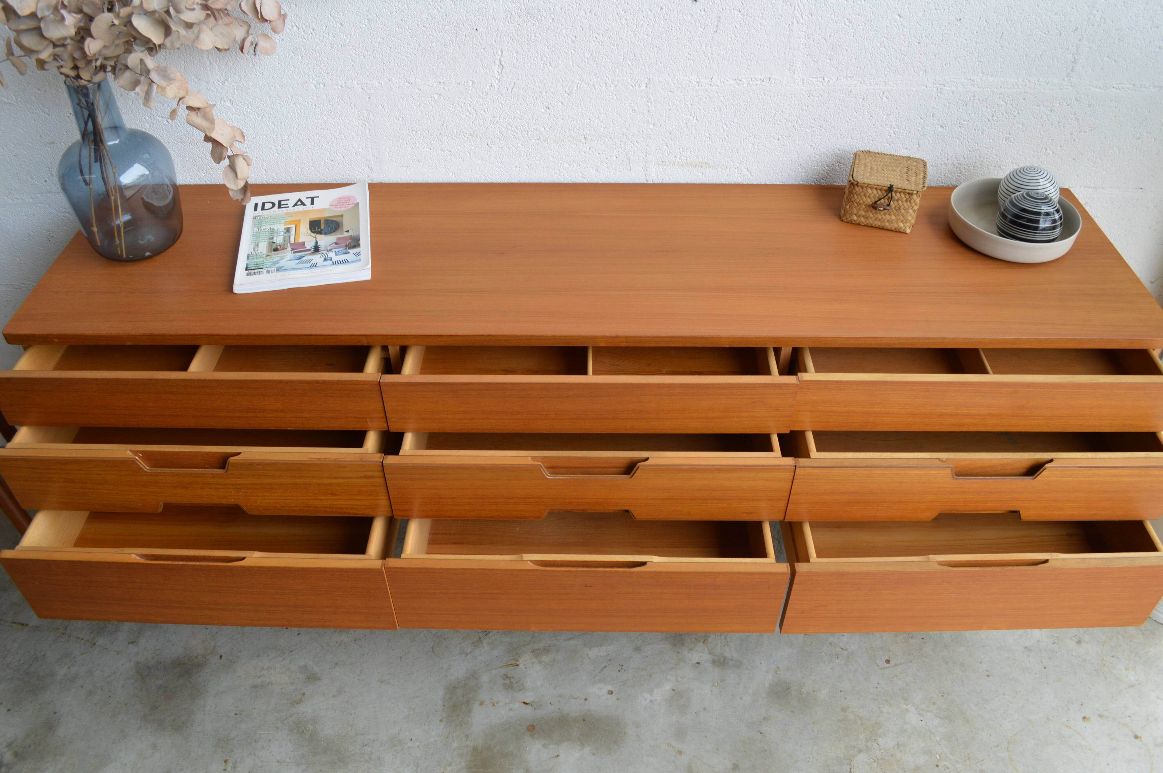 Enfilade/sideboard with 9 drawers Uniflex 181 cm