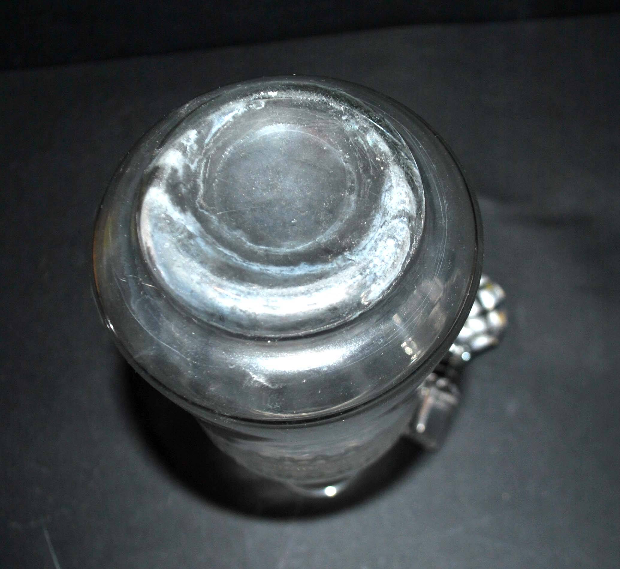 Old acid-etched crystal carafe