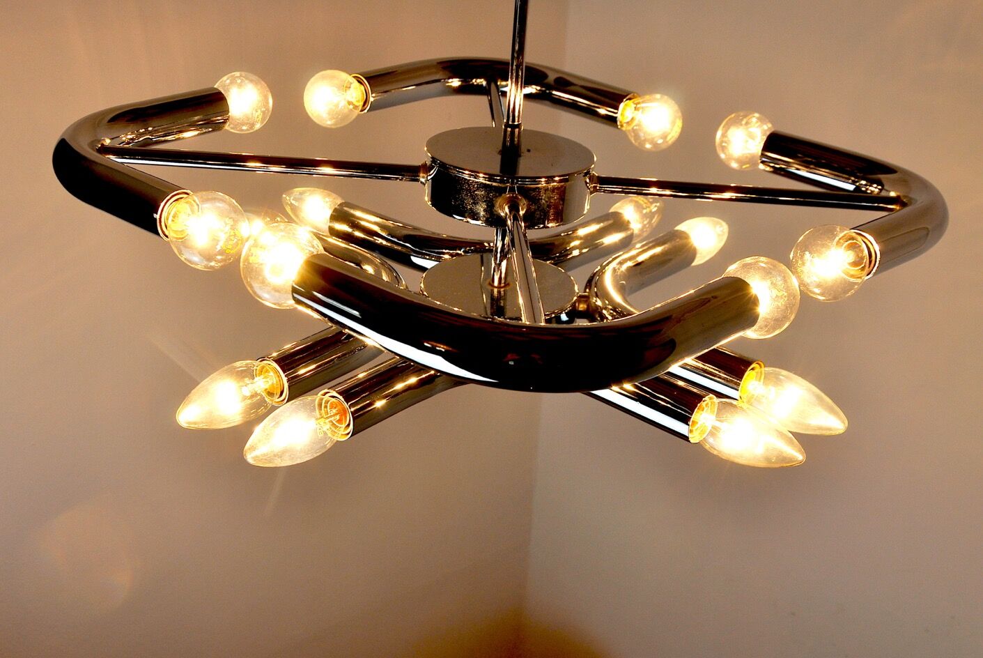 Regency Space-Age chandelier, Italy, 1970