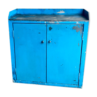 Blue workshop cupboard