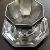 Christofle Silver Plated Sauceboat on Tray, 1930s