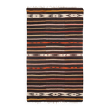 6x10 Dark Brown & Orange Strped Vintage Kilim Rug, 181x305Cm