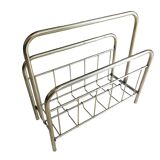 Magazine or vinyl holder in gold metal, 1960s