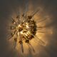 Stilkronen Mid-Century Modern Italian Crystal and Brass Wall Lamp, 1975