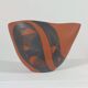 Vintage ceramic vase with sgraffito decoration, Rudi Stahl, Germany, 1950s.