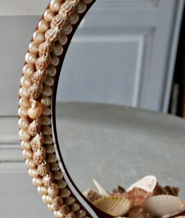 Vintage shell mirror