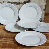 Six vintage Philippe Deshoulières Limoges California porcelain bread plates
