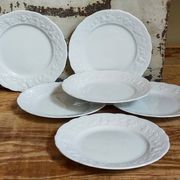 Six vintage Philippe Deshoulières Limoges California porcelain bread plates