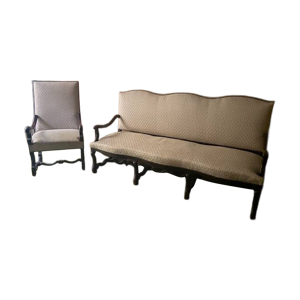 Canapé et fauteuil os de mouton