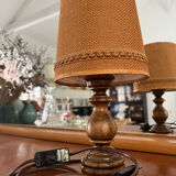Vintage turned foot lamp