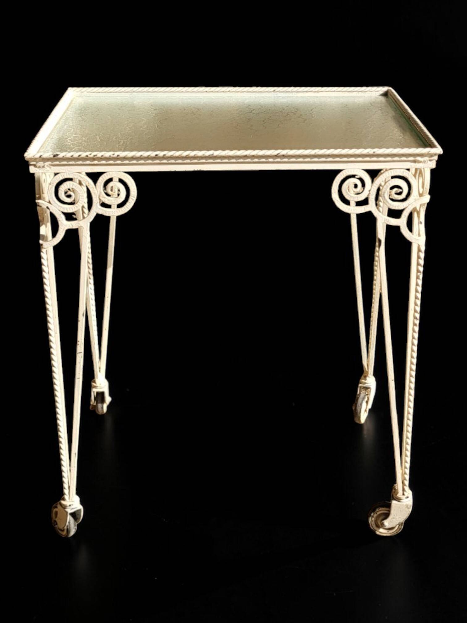 Wrought iron dessert table / Art Deco
