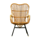 Metal and rattan lounge chair from Rohé Noordwolde, 1960s