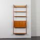 Scandinavian modern wall shelving system Ergo in teak by J. Texmon, Norway, 1960s