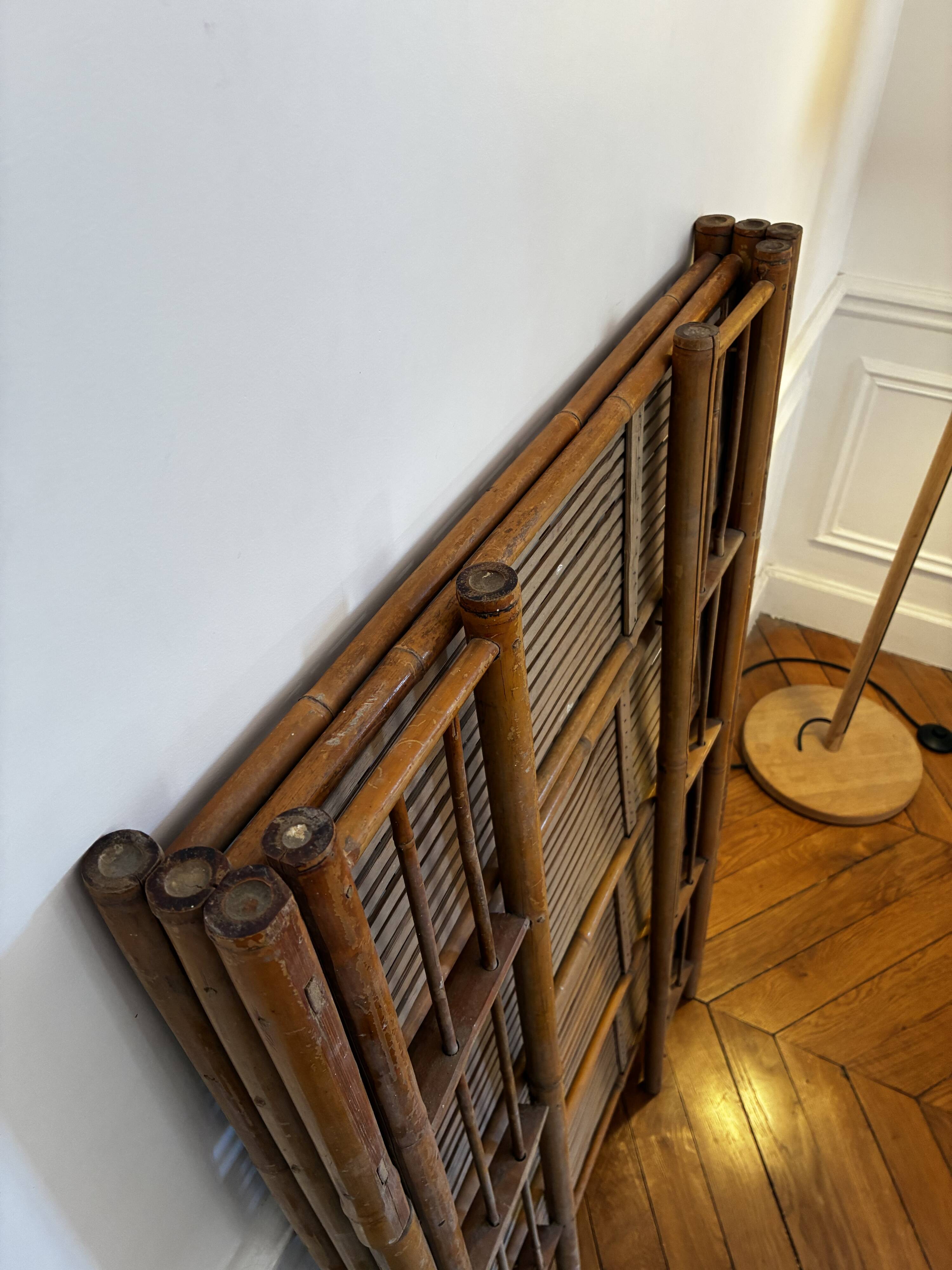 Vintage Foldable Bamboo Shelf