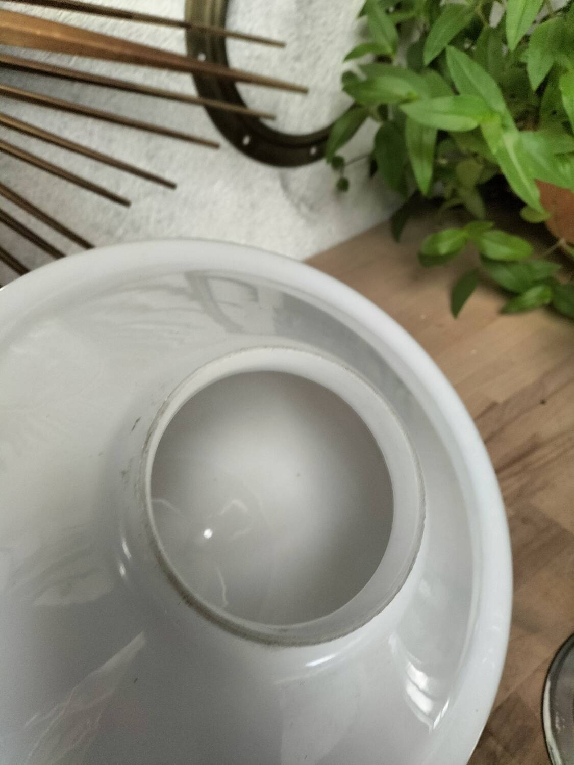 Pair of opaline lamps