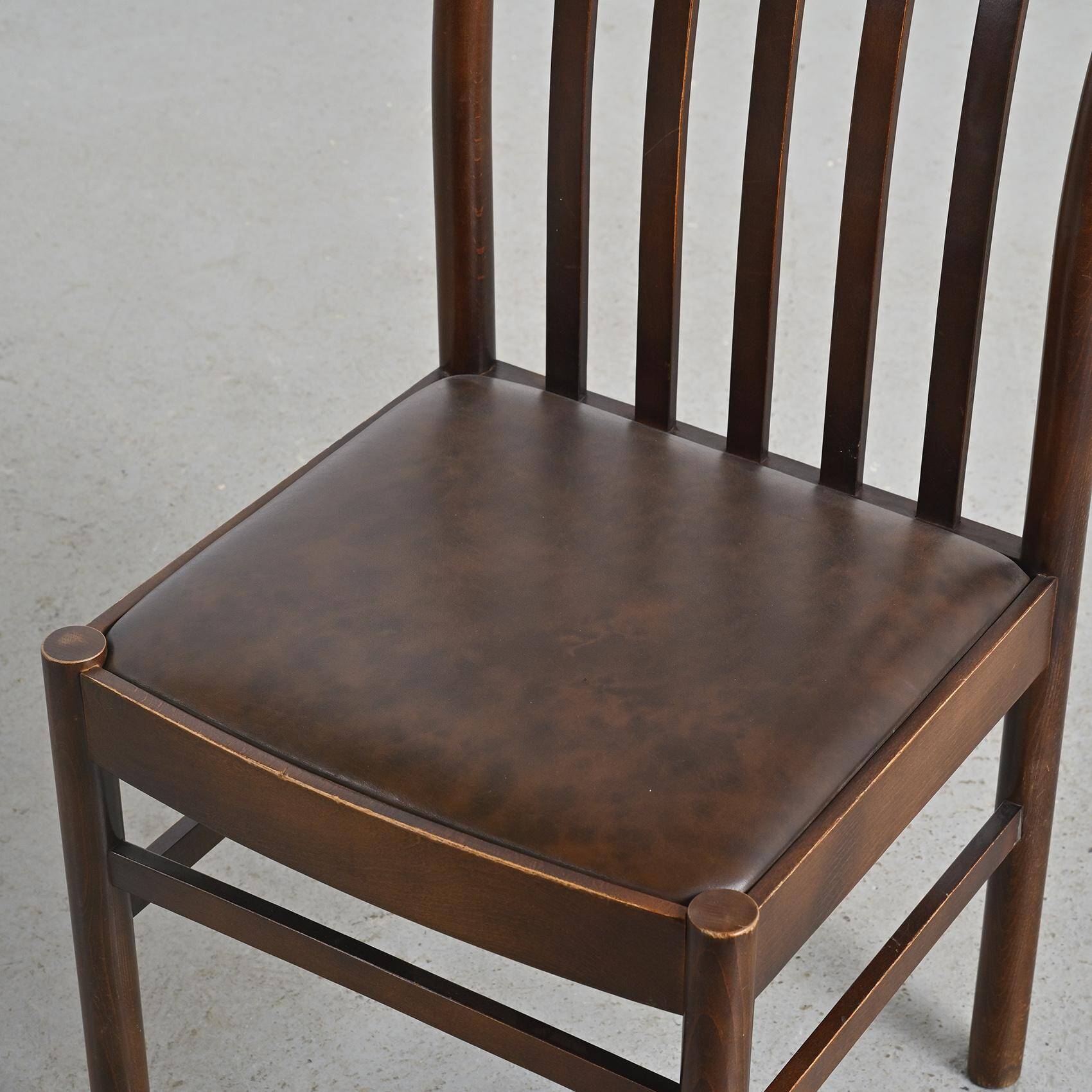 Suite of 4 chairs by Isamu Kenmochi, Akita Mokko, Japan 1970