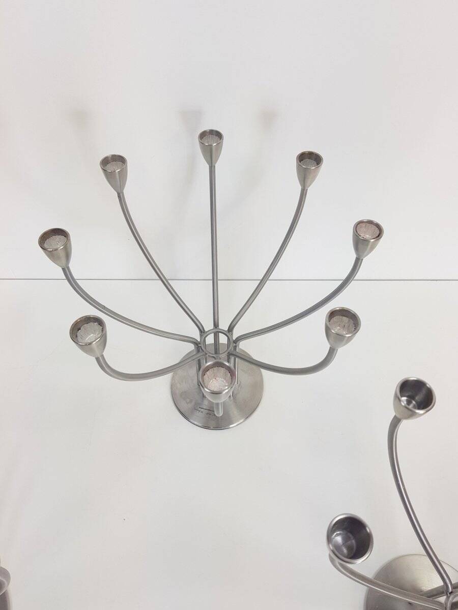 Scandinavian Modern Candleholder in Steel by M. Hagberg for Ikea, 1970s