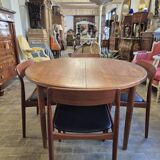 Scandinavian dining room set table and 4 chairs 1960s in teak