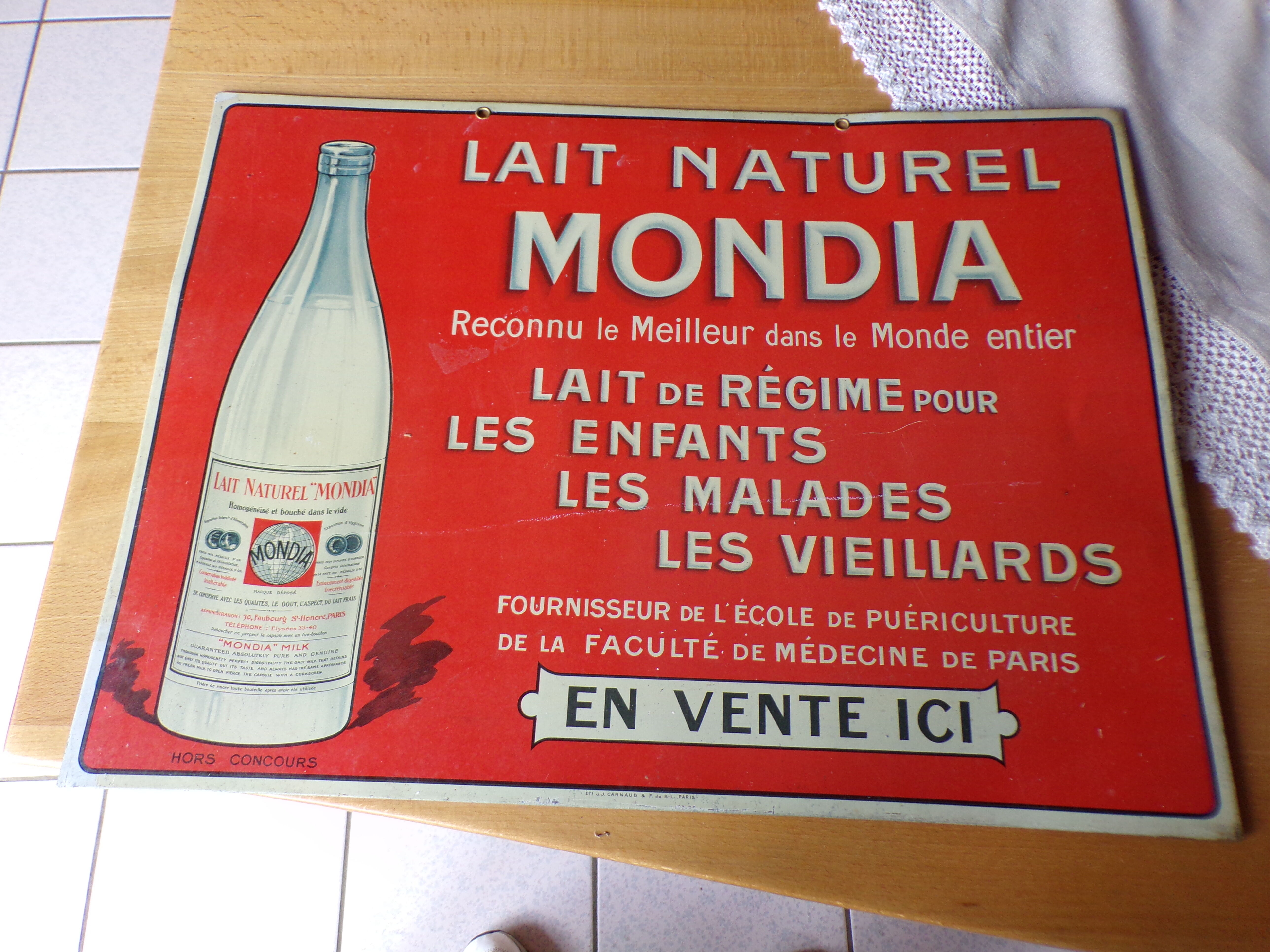 Tole natural milk mondia 49cm x36cm