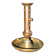 Antique push candle holder, 18th century gilded carved bronze candlestick.