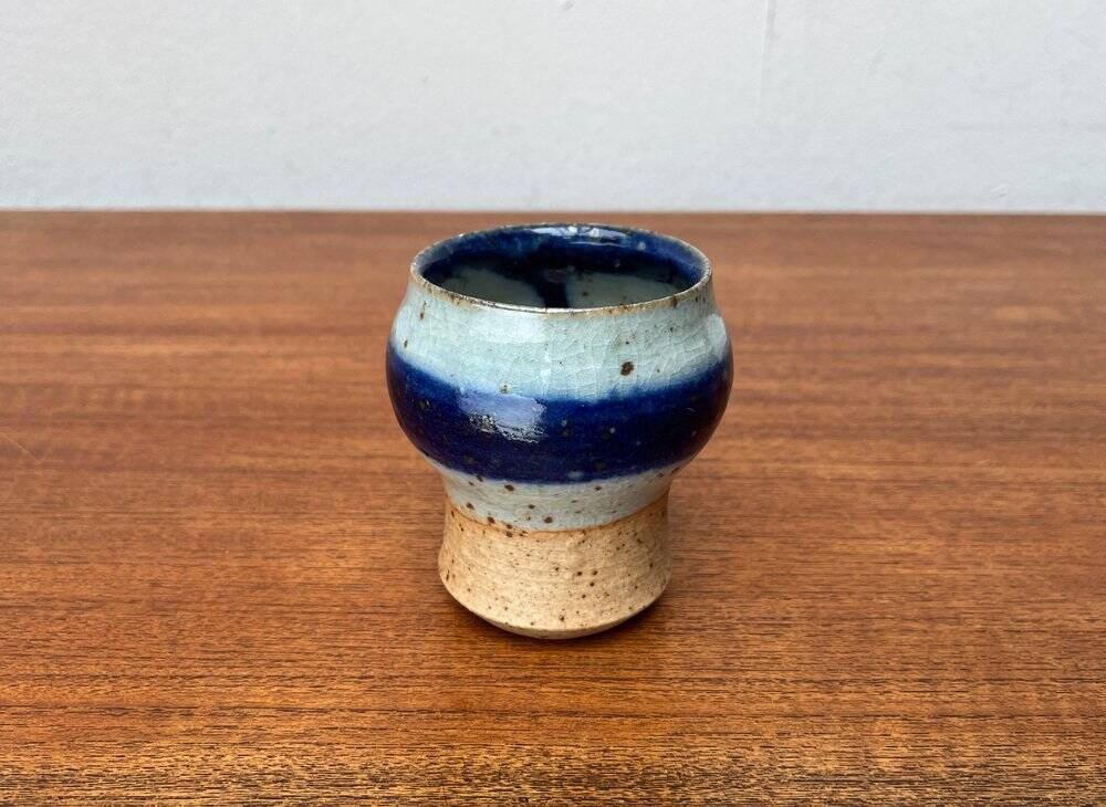 Ceramic mug vase by Danish studio artist Helle Allpass, Denmark, 1960s.