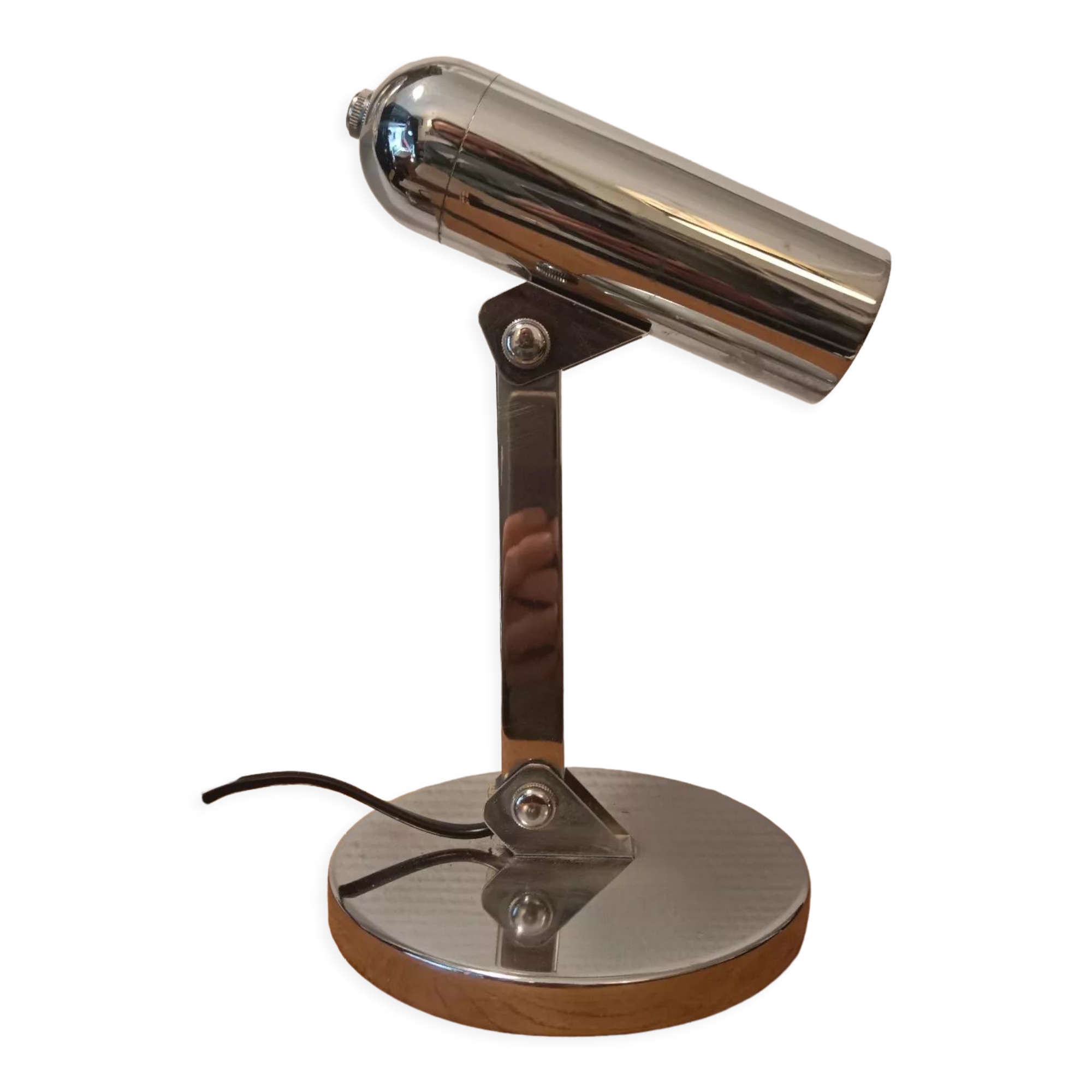 Chrome articulated desk lamp