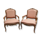Pair of armchairs Louis XV back to the queen
