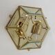 Set of 2 hexagonal wall lamps by Sothis, Italy 1980s