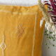 Coussin marocain jaune en soie de cactus