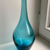 Soliflore / Italian decanter turquoise blue 70s