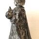 Statuette Jésus Couronné Métal Argenté