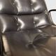 Charles Pollock Executive office chair in black leather, Knoll