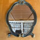 Antique mirror louis xv shell shape rococo bronze #
