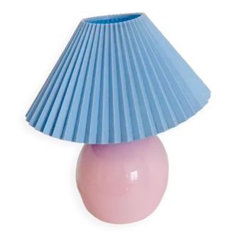 Vintage pleated lampshade ball lamp