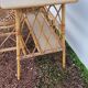 Bureau en rotin avec tabouret vintage- 1950s