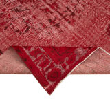 Handmade antique turkish 1980s 179 cm x 286 cm red carpet