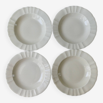 4 soup plates Bernardaud B&Co Limoges France