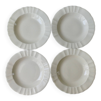 4 soup plates Bernardaud B&Co Limoges France