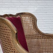1950s, Danish armchair, furniture velour, ash wood,, mesh.