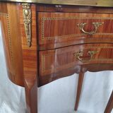 Pair of bedside tables "bean" style louis XV marked