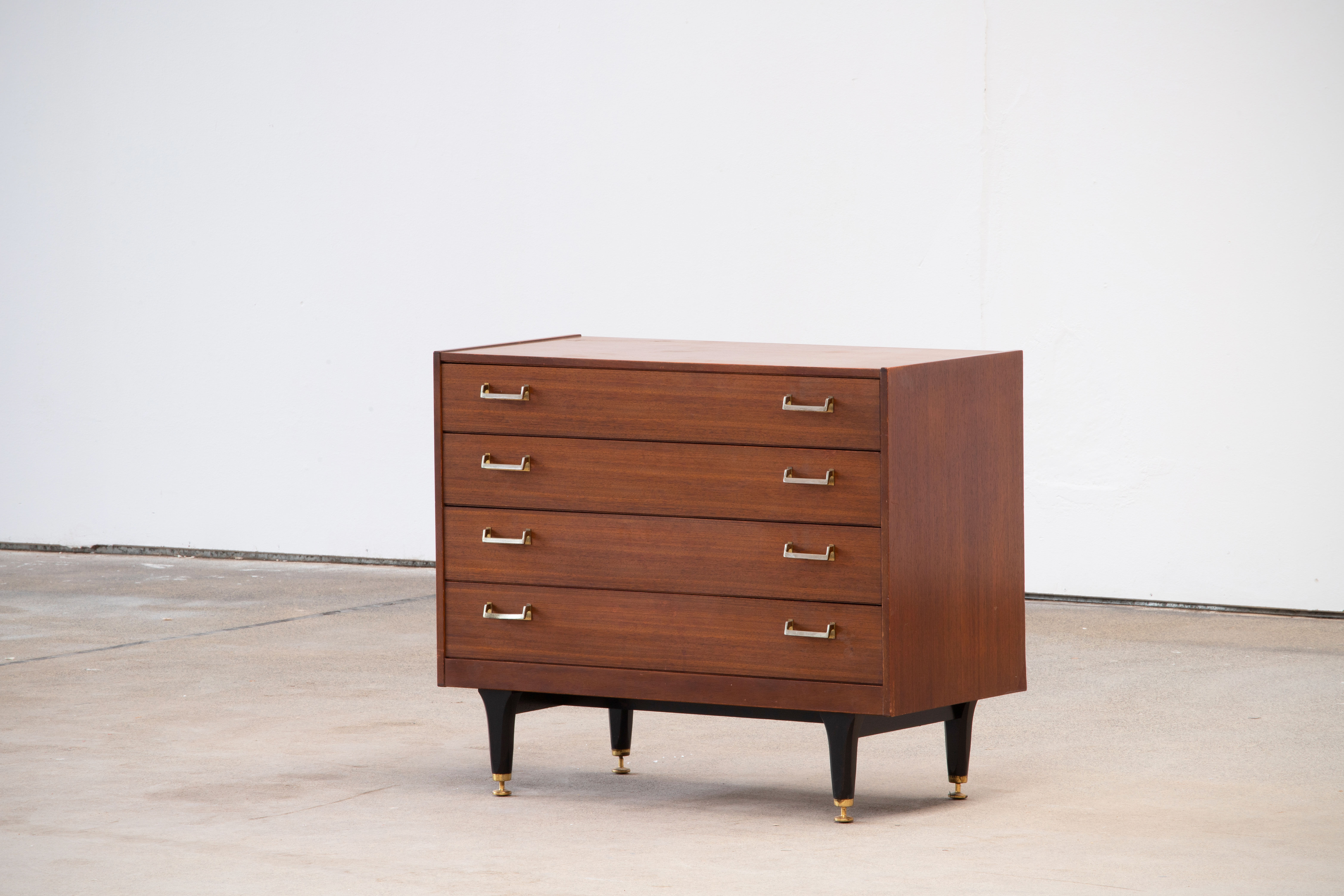 Vintage teak and brass dresser 1960