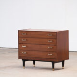 Vintage teak and brass dresser 1960