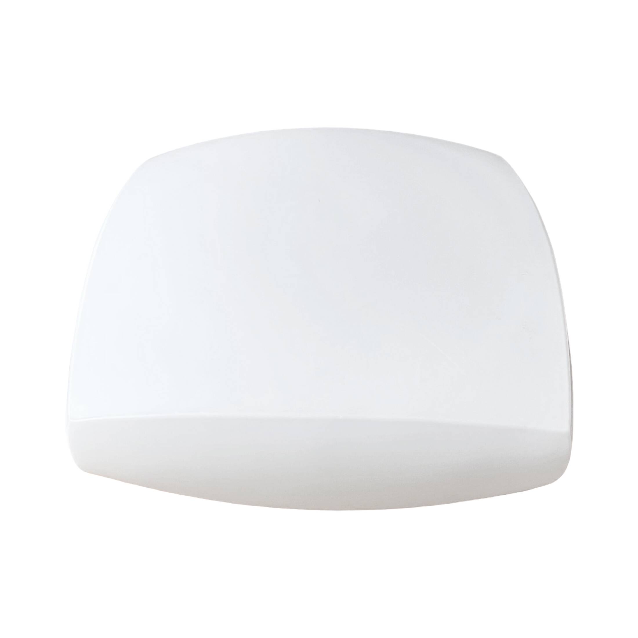 White glass ceiling lamp Kamenický Šenov, Czechoslovakia 1970s