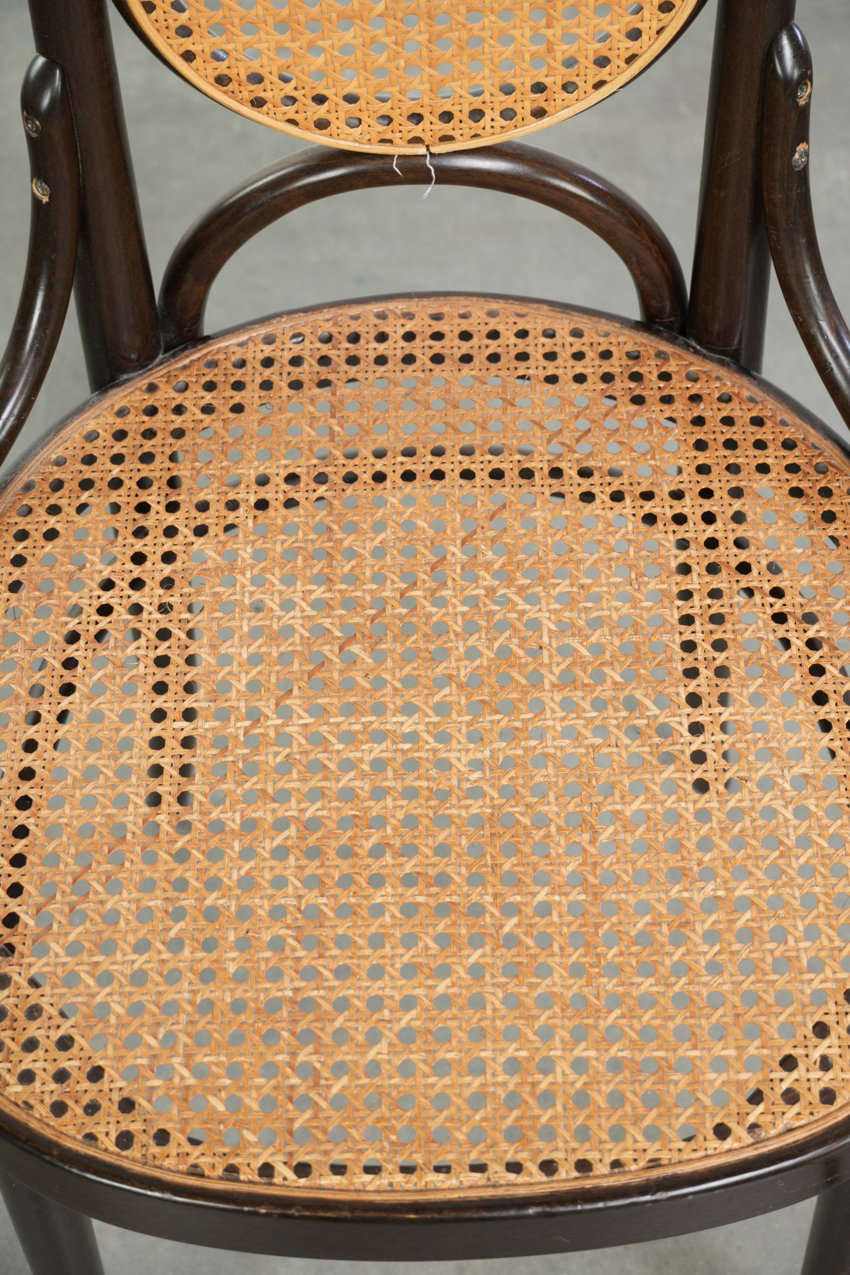 Set of 6 original vintage Thonet chairs model Long John with high back