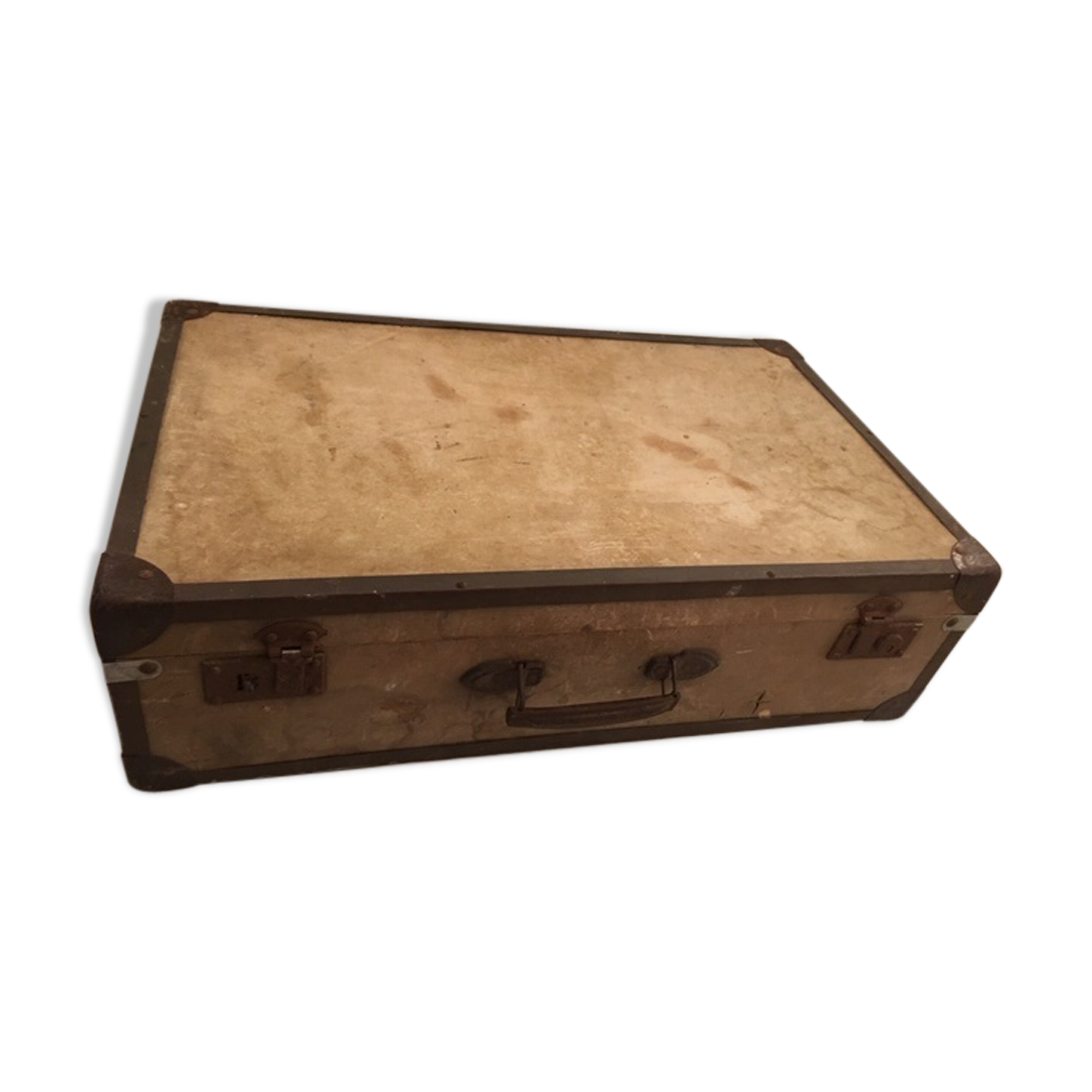 Old wood and cardboard suitcase