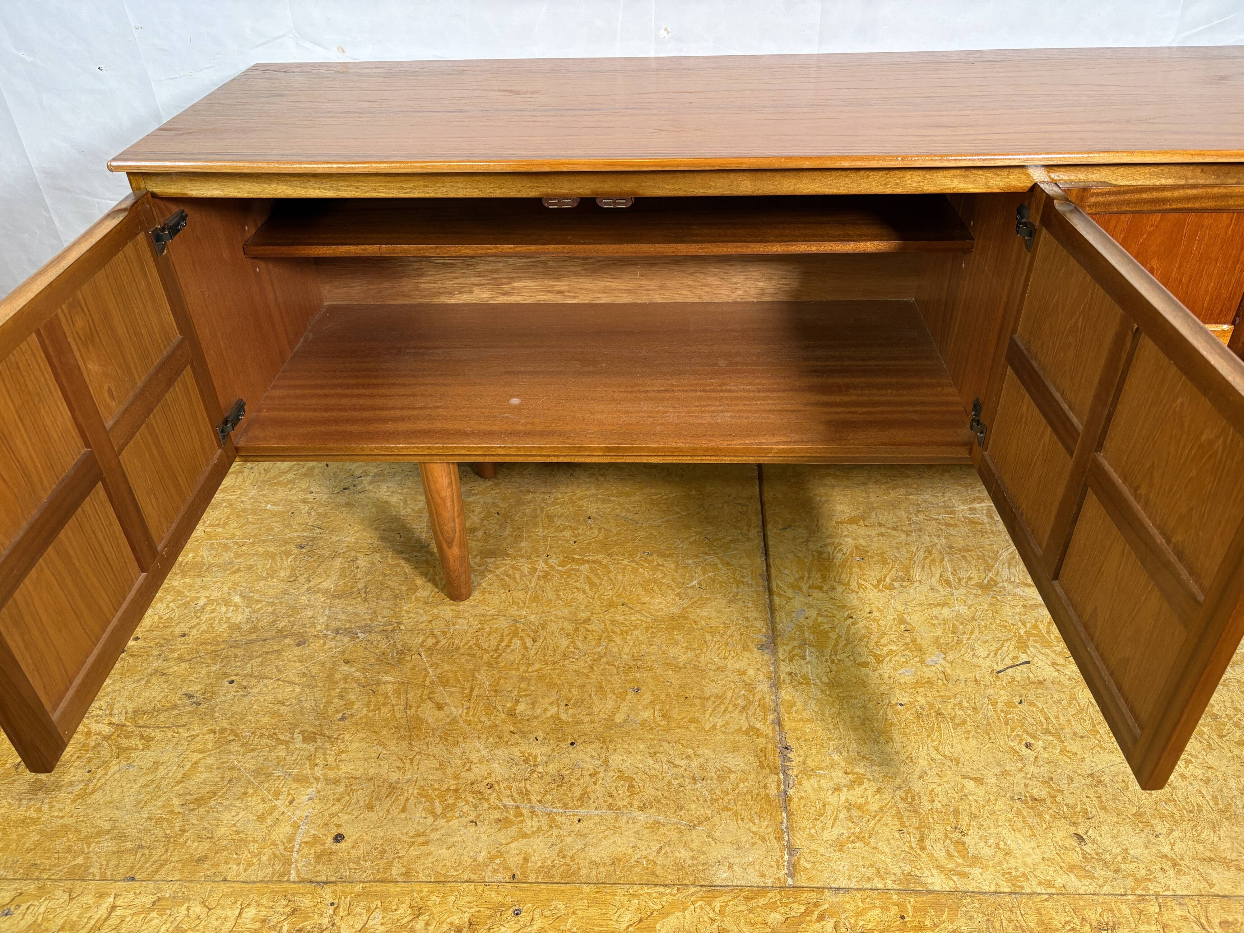 Mid Century Retro Teak Sideboard by Nathan 1960  Squares Danish Design